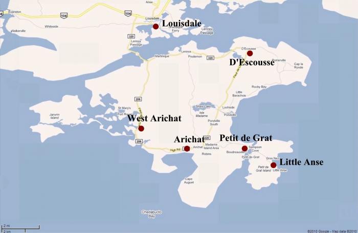 Arichat Nova Scotia Map Maps Of Isle Madame | Samson Family History